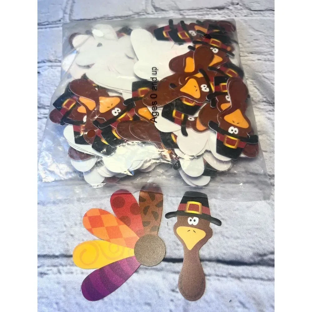 Thanksgiving‎ Turkey Cupcake Decopics-Poly Toppers 72 ct.